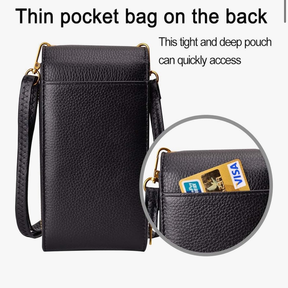 Bumblebee black and gold faux leather crossbody bag - Picture 2 of 7